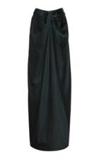 Rosetta Getty Twisted Front Satin Maxi Skirt