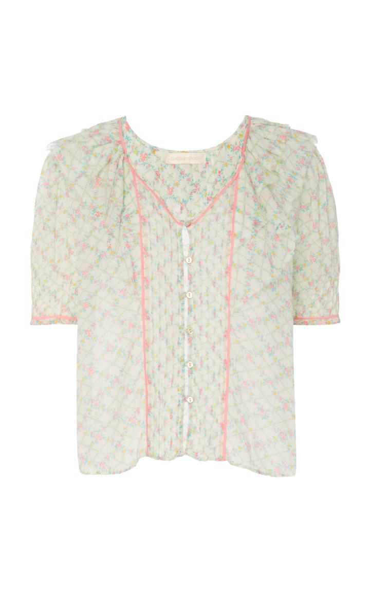 Moda Operandi Loveshackfancy Linnea Cotton Top Size: Xs