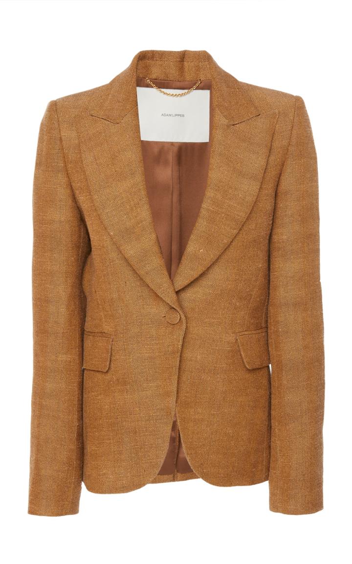 Adam Lippes Tailored Canvas Linen Blazer