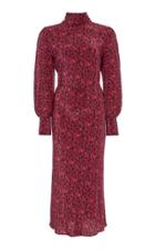 Rebecca Vallance Rosette Silk Midi Dress