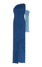 Moda Operandi Peet Dullaert Asymmetric Cold-shoulder Pleated Chiffon Dress Size: 34