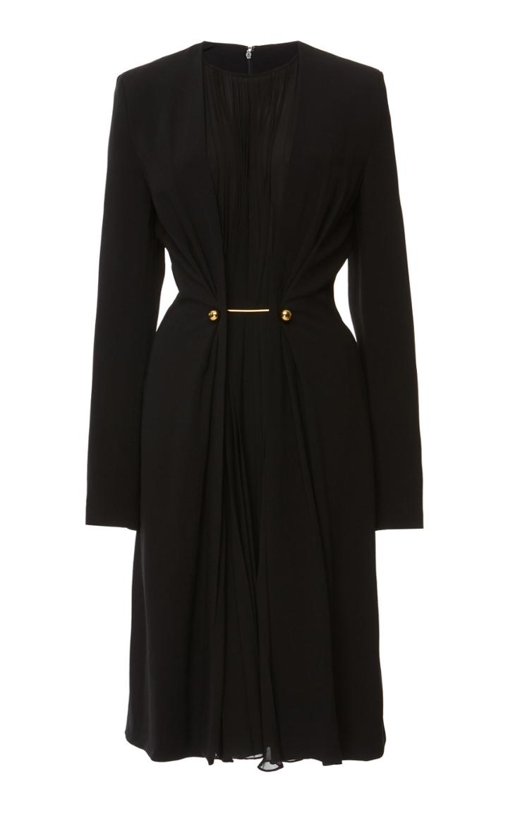 Elie Saab Plisse Sable Mini Dress