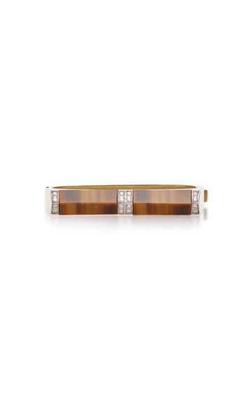 Fratelli Piccini Tetti Di Firenze 18k Gold Tiger's Eye And Diamond Bracelet