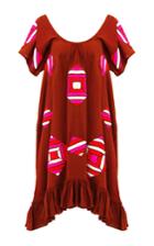 Mochi Amaynu Embroidered Off The Shoulder Dress