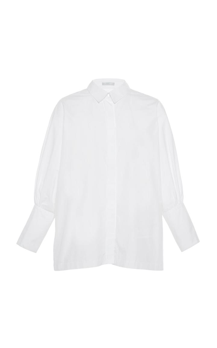 White Story Boa Batwing Cotton Top