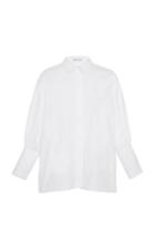 White Story Boa Batwing Cotton Top