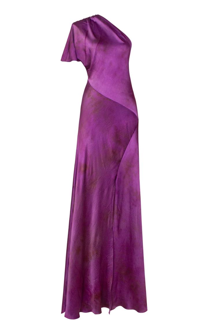 Moda Operandi Alejandra Alonso Rojas One-shoulder Silk Gown