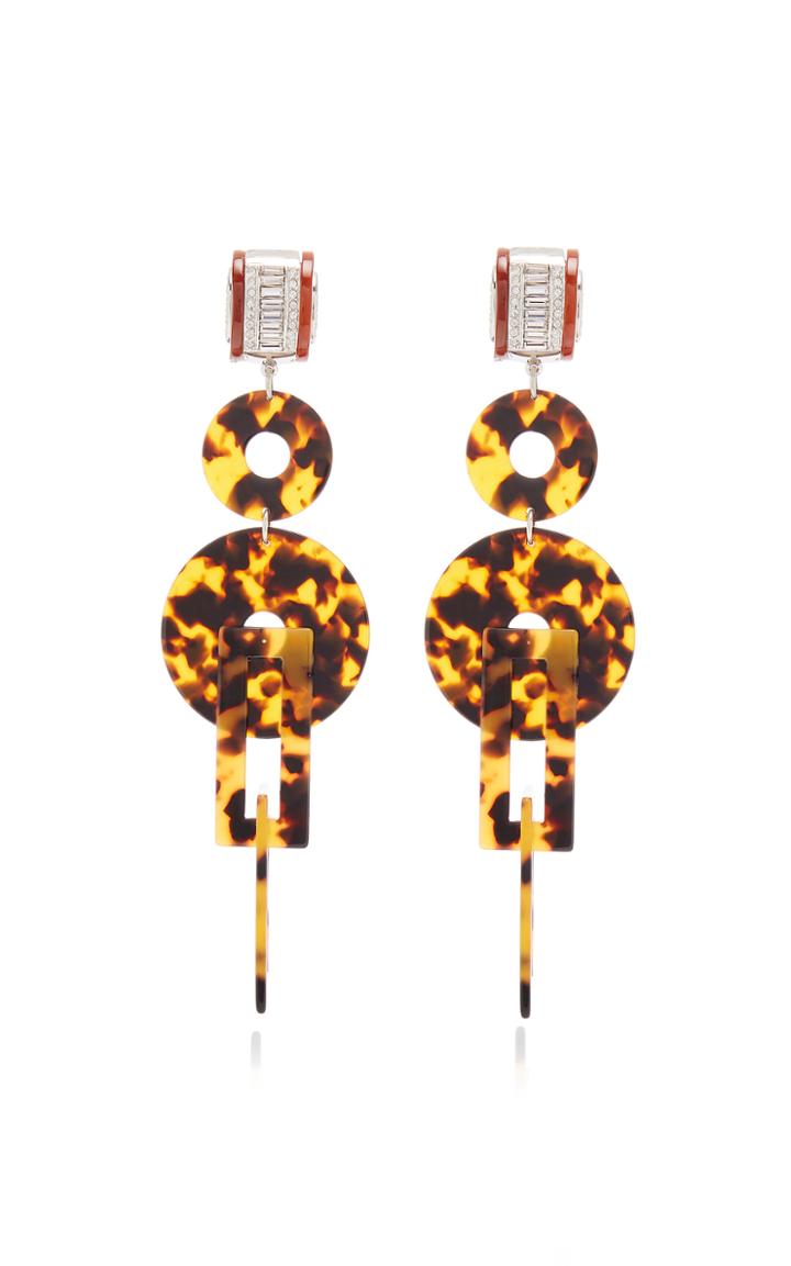 Moda Operandi Brandon Maxwell X Kenneth Jay Lane Deco Tort Earrings