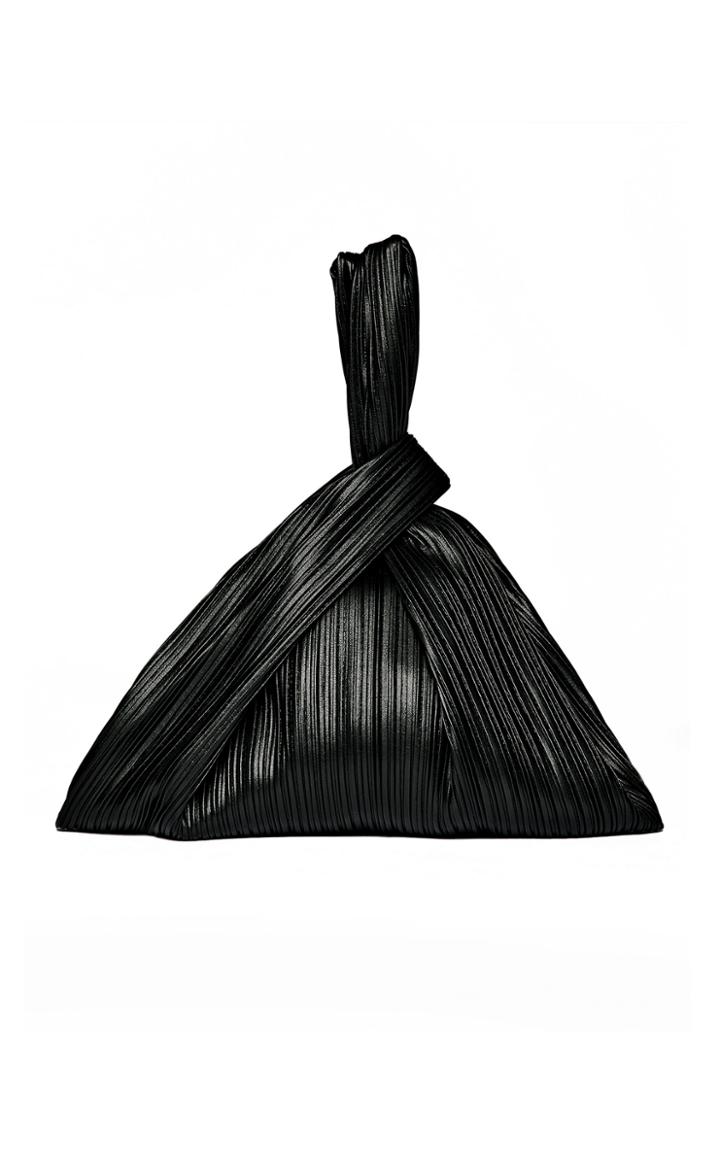 Moda Operandi Nanushka Large Jen Pleated Vegan Leather Top Handle Bag