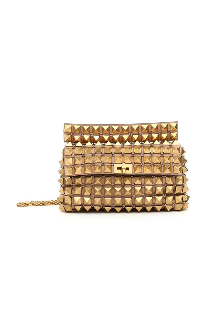 Moda Operandi Valentino Valentino Garavani Roman Stud Medium Metallic Shoulder Bag