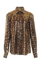 Dolce & Gabbana Metallic Leopard Button-up Shirt