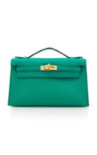 Herms Vintage Herms Vert Vertigo Swift Leather Kelly Pochette