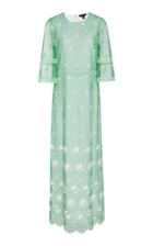 Burberry Floral Embroidered Tulle Dress