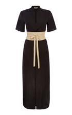 Usisi Sister Tosca Belted Linen-blend Dress