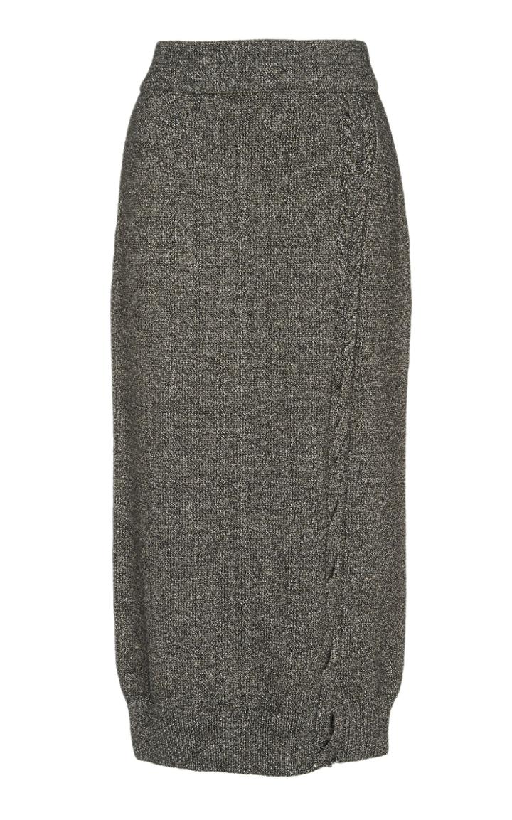 Cushnie Cutout Shimmer Knit Pencil Skirt