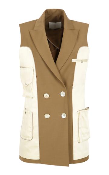 Moda Operandi Ych Two-tone Double-breasted Vest Size: 36