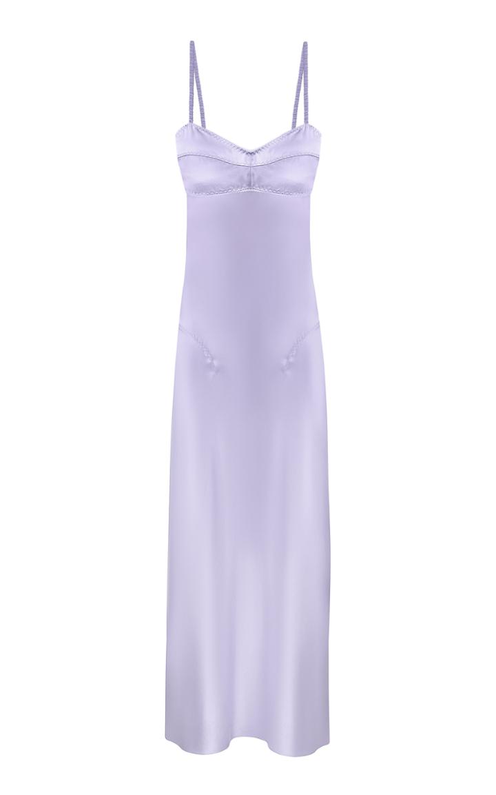 Moda Operandi Anna October Waterlily Sleeveless Satin Midi Dress