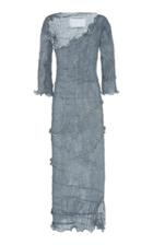 Moda Operandi Peet Dullaert Pleated Asymmetric Cutout Chiffon Dress Size: 36