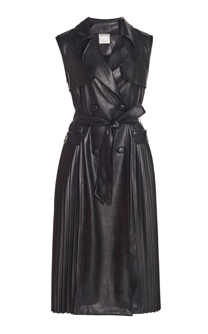 Moda Operandi Huishan Zhang Serena Fauz-leather Trench Vest