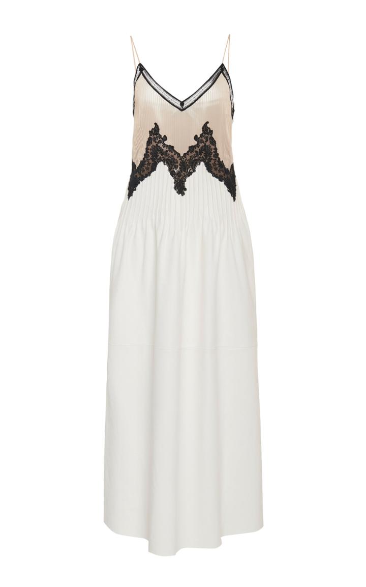 Moda Operandi Gabriela Hearst Althea Pintuck Camisole Leather Maxi Dress Size: 38