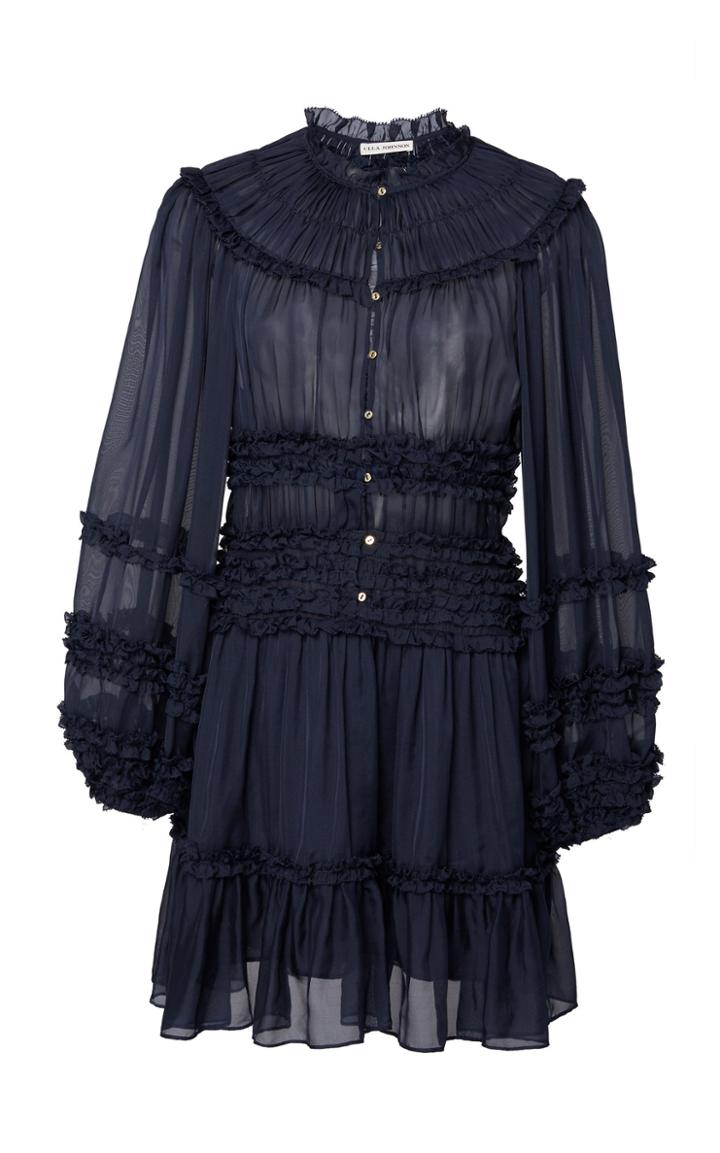 Ulla Johnson Abilene Ruffled Silk Dress