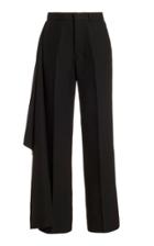 Ami Drape-detailed Cropped Wide-leg Trousers
