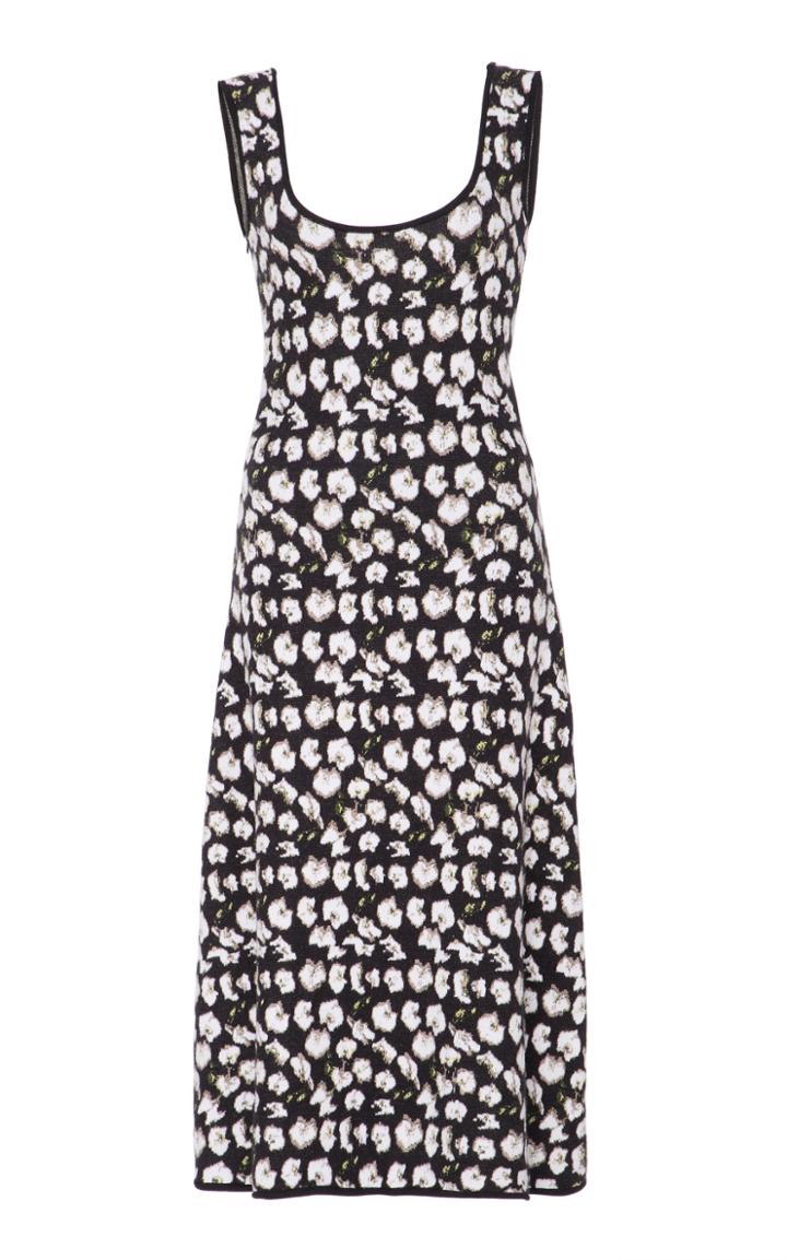 Jonathan Cohen Abstract Orchid Jacquard Tank Dress