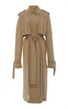 Michael Kors Collection Belted Silk Trench Dress