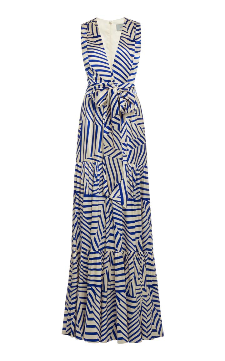Silvia Tcherassi Polly Printed Stretch-silk Maxi Dress