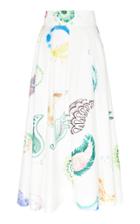 Moda Operandi Rosie Assoulin Paisley-print Cotton Pleated Skirt Size: 0