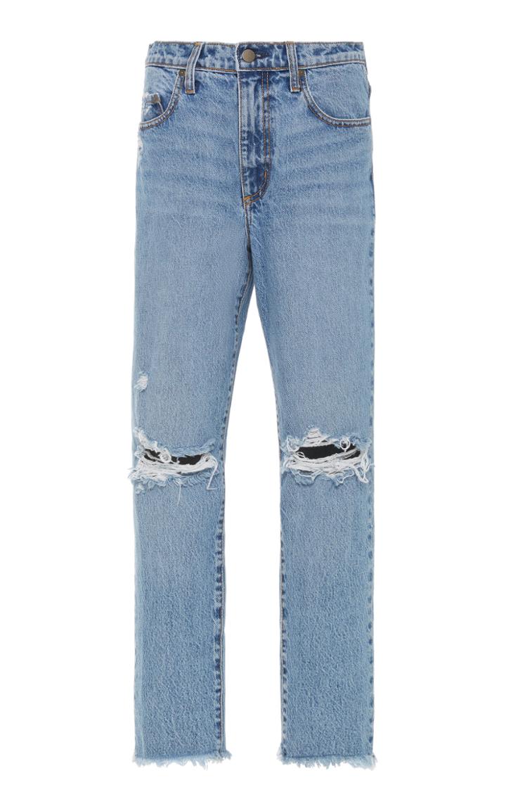 Nobody Denim Bessette Rigid Mid-rise Distressed Jeans