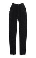 Mugler High-rise Velvet Straight-leg Pants