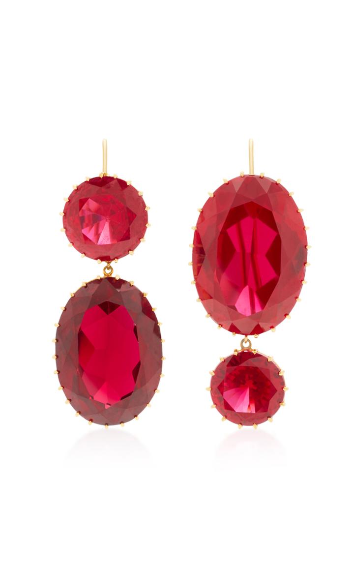 Renee Lewis Antique Ruby Earrings