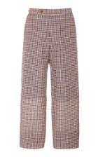 Bode Checked Linen Suit Trousers