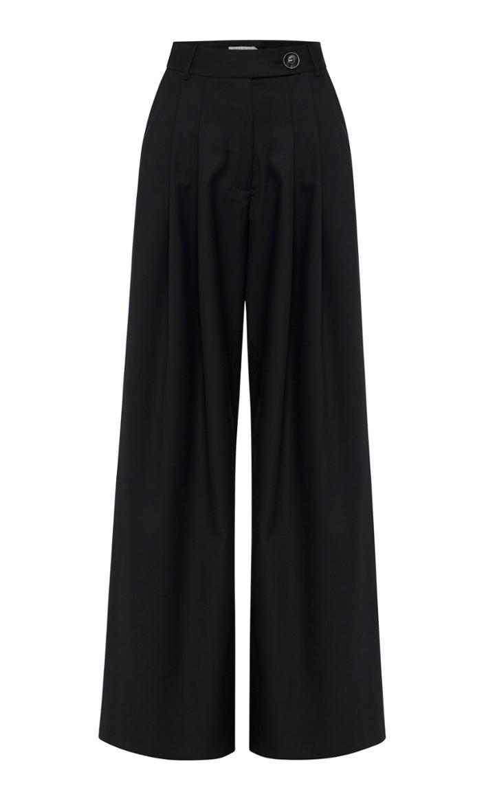 Moda Operandi Anna Quan Julius Pleated Wool Wide-leg Trousers