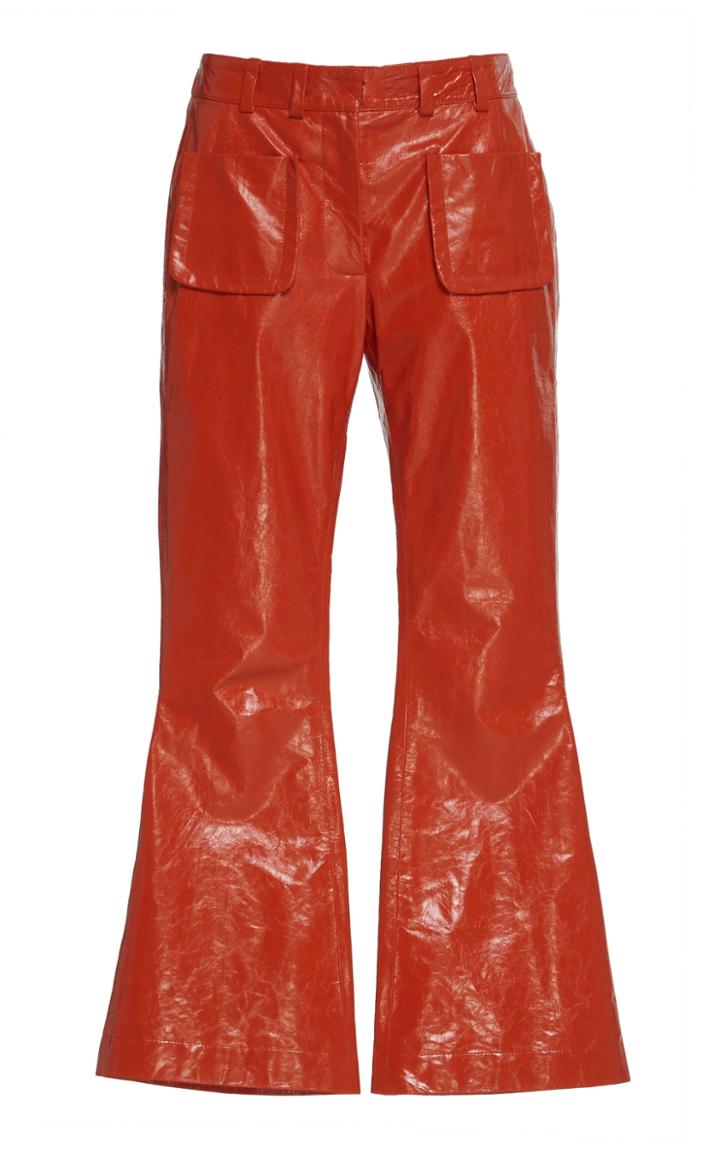Olivier Theyskens Nelmer Cropped Leather Pants