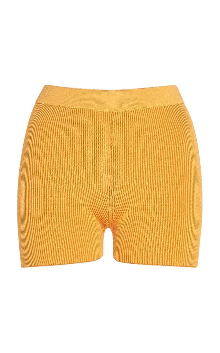Jacquemus Arancia Fitted Ribbed-knit Shorts