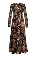 Moda Operandi Lena Hoschek Aida Floral Jacquard Midi Dress