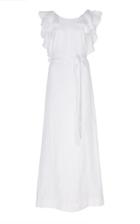 Kalita Eros Ruffled Linen Maxi Dress Size: Xs