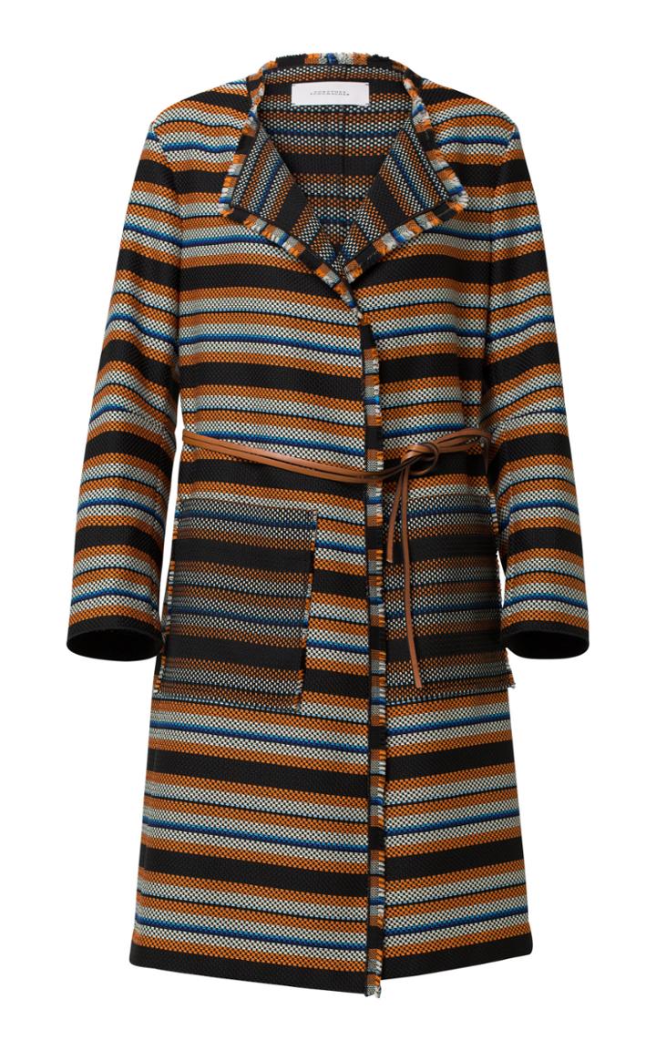 Dorothee Schumacher Striped Wrap Coat