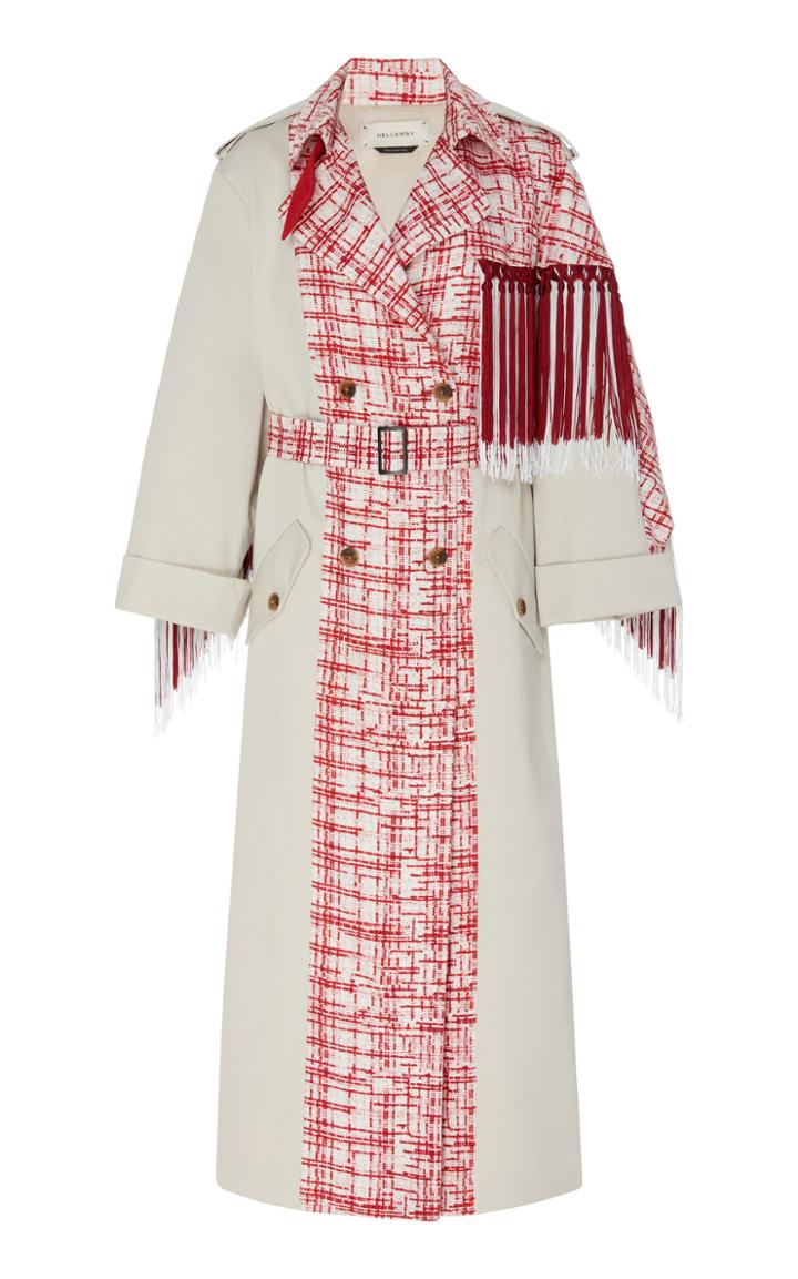 Moda Operandi Hellessy Donaldson Fringe Trench Coat Size: 0