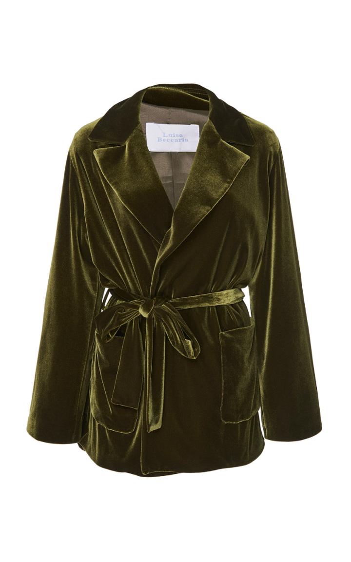 Luisa Beccaria Velvet Robe Jacket