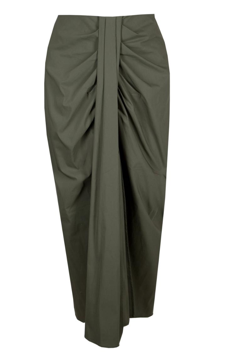 Moda Operandi Piece Of White Audrey Poplin Front-slit Skirt