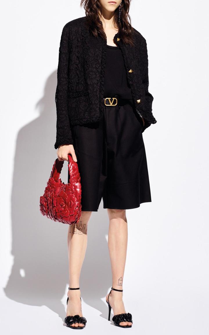 Moda Operandi Valentino Cotton-blend Gabardine Wide-leg Shorts