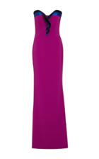 Elizabeth Kennedy Strapless Fitted Gown With Ruffled Neckline