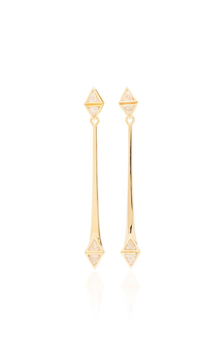Melissa Kaye Chloe May 18k Pink Gold Diamond Earrings