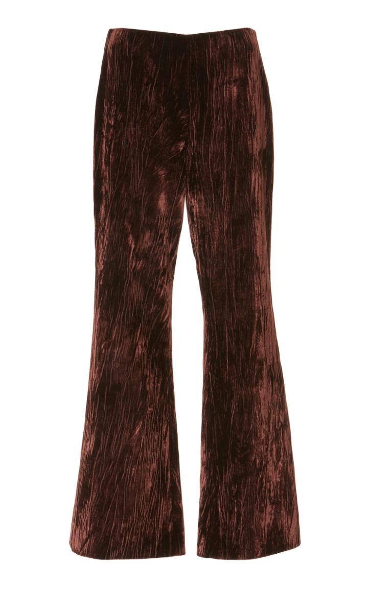 Maison Margiela Cropped Velvet Flared Pants