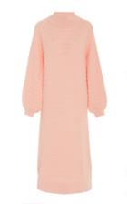 I Love Mr. Mittens Balloon-sleeve Knit Cotton Midi Dress