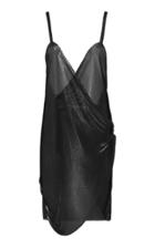 Fannie Schiavoni Metal Mesh Wrap Dress