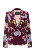 Moda Operandi Marc Jacobs Floral-appliqud Velvet Blazer Size: 0